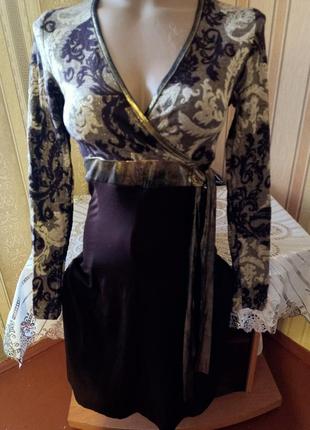 Платье миди с люрексом