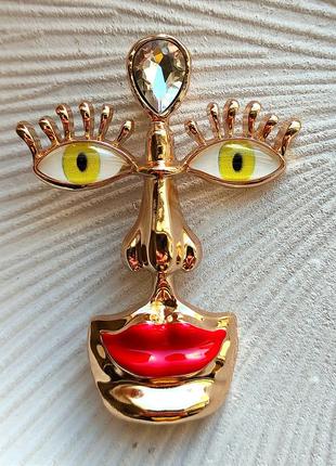 Брошь в стиле schiaparelli 7,7 см