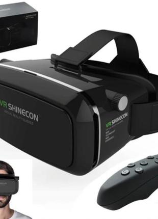 Очки виртуальной реальности vr shinecon 3d с пультом черный