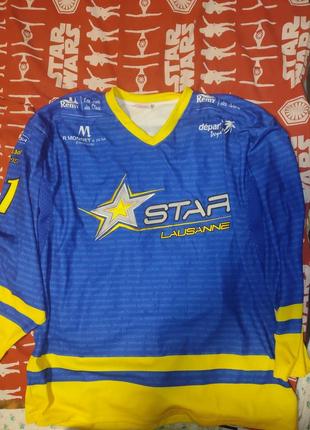 Футболка джерси хоккейная лонгслив star lausanne