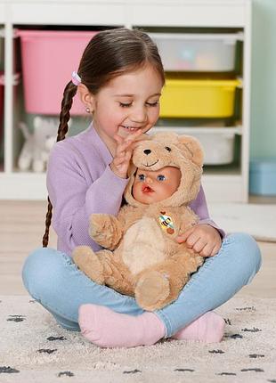 Кукла baby born – эмма в костюме мишки