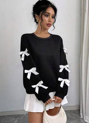 🖤 new 🖤 оверсайз худи 🖤объемные банты