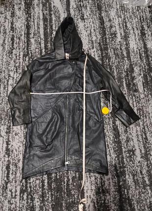 Плащ кожаный