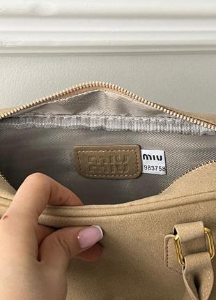 Женская сумка miu miu замша5 фото