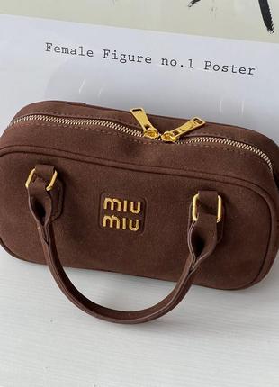 Женская сумка miu miu замша7 фото