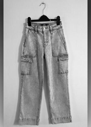 Джинсы-багги с высокой посадкой hollister denim jeans