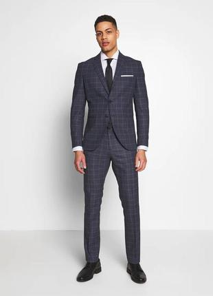 Новый классический костюм в клетку пиджак брюки selected homme slhslim mazeairstart suit