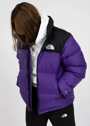 Куртка теплая зимняя The North Face фиолетовая унисекс