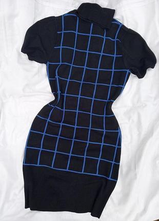 Сукня yuka paris французкое в клітку фігурі футляр водолазка гольф якісне тепле
