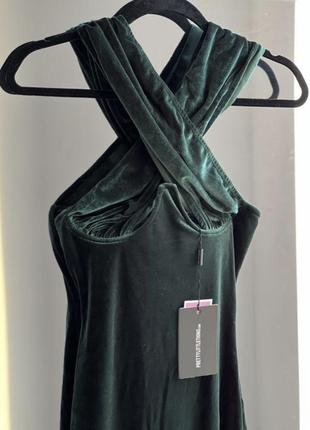 Роскошное вельветовое платье pretty little thing5 фото