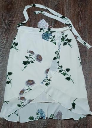 Юбка oasis, natural history museum, в цветах с рюшами р.16 /42
