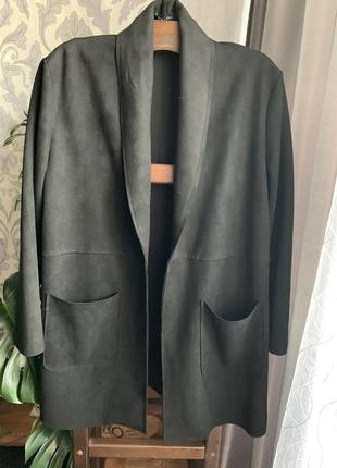 Кардиган из искусственной замши new look