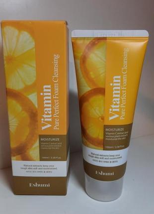 Пінка для вмивання обличчя eshumi збагачена вітаміном c