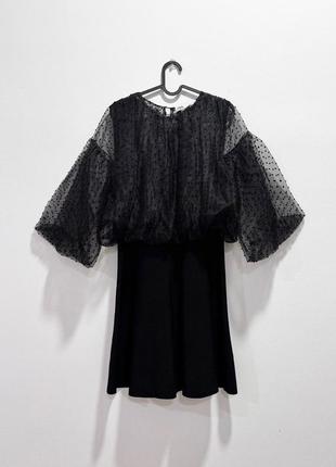 Платье вечернее zara с объёмными рукавами