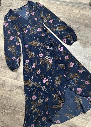 Фирменное миди платье, l