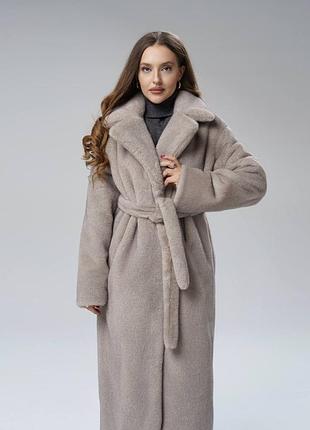 Шуба з єко хутра під норку 118см