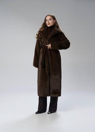 Шуба з єко хутра під норку 118см