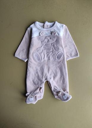 Велюровий чоловічок на 0-3 місяці