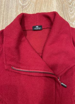 Шерстяной кардиган на змейке 55% wool  barbara  lebek