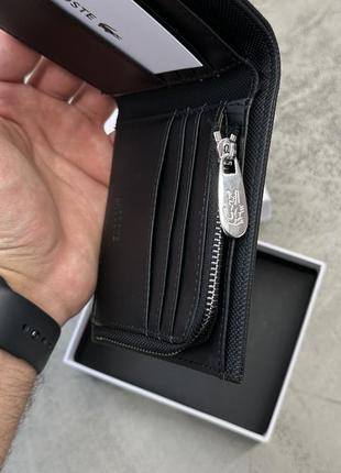 Черный кошелек лакосте lacoste6 фото