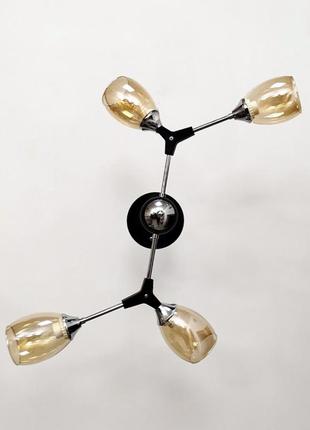 Люстра трансформер молекула в стиле лофт