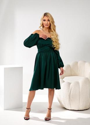 Платье миди с поясом аргани манго с напылением