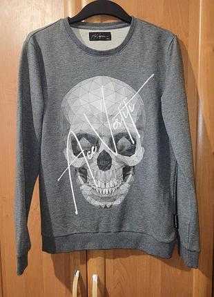 Мужской трикотажный свитшот с принтом черепа от ace vestiti p s милан