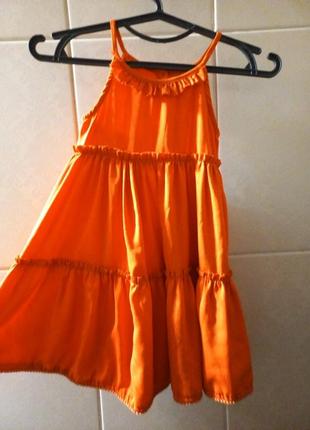 Оранжевый сарафан для девочки