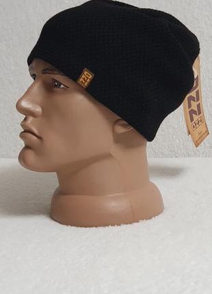 Молодіжна, стильна, подовжена унісекс шапка ozzi n&deg;95 в чорному кольорі6 фото