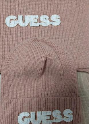 Комплект шапка, шарф женский guess оригинал