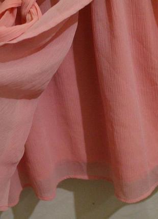 Нежно-розовое платье туника с драпировками6 фото