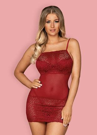 Sm lividia obsessive бордовая рубашка пеньюар польща