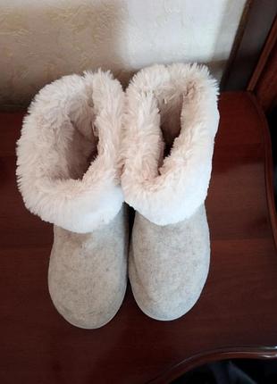 Комнатные тапочки тепленькие primark из ничечины