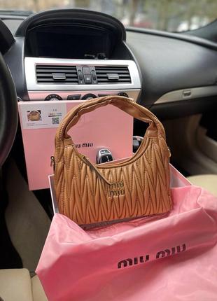 Сумка коричневая миу миу