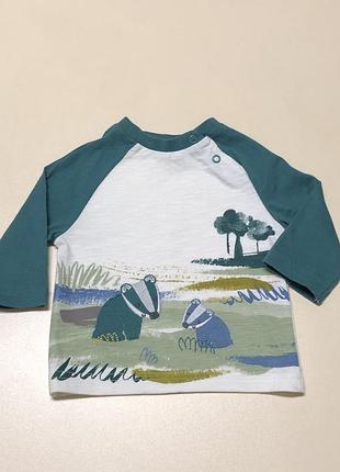 Лонгслив с животными реглан кофта тонкая кофточка