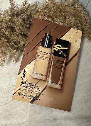 Оригинал пробник набор yves saint laurent all hours foundation luminous matte тональная основа для лица с матовым эффектом, придающим коже сияние