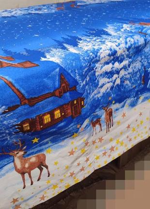 Новогодняя скатерть лен 🎄