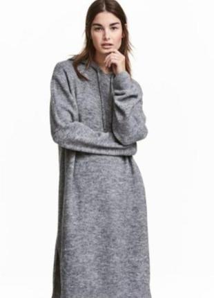 Теплое вязаное кэжуал платье,h&m.