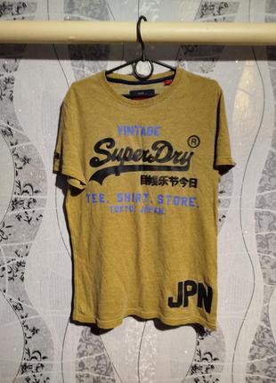 Винтажная футболка с логотипом от бренда superdry