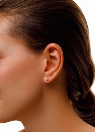 Серьги серебро 925 сережки серебряные гвоздики шарики имп 20493