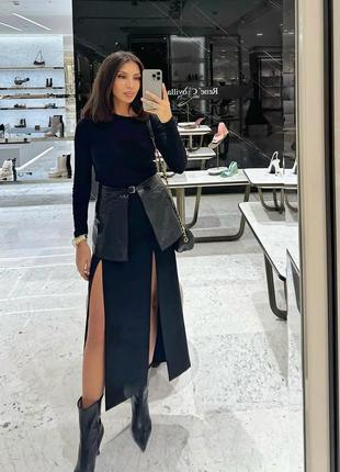 Юбка с разрезами премиум лимитированная коллекция zara