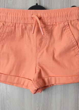 Коралові дитячі шорти на дівчинку 1-2 років