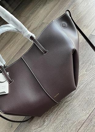 Сумка polene cyme ebony black camel cherry шоколад, черная, вы