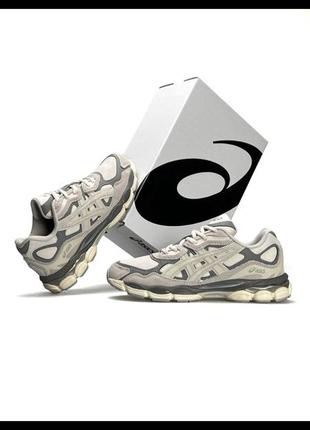 Мужские кроссовки asics gel-nyc beige grey