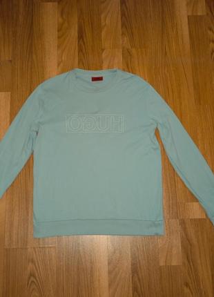 Мужская уникальная кофта свитшот hugo boss с большим лого оригинал