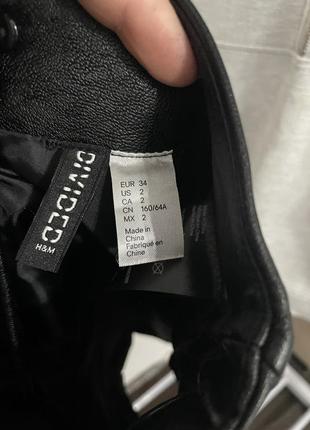 Кожаная юбка h&amp;m 6
