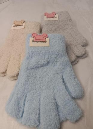 Детские 3-5 лет перчатки пальчата тедди