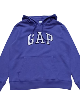 Худи женское gap на флисе,сиреневое с контрастным лого