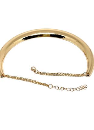 Тренд стильне золотисте жіноче широке кольє пектораль чокер підвіс ланцюжок мінімалізм4 фото
