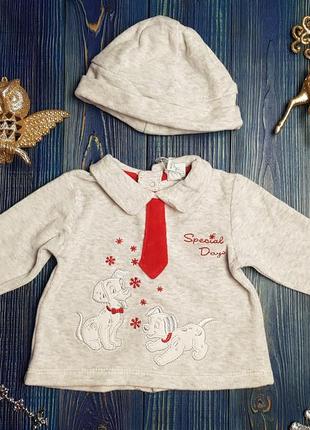 Ошатна кофта з шапочкою✨ для новонародженого на 1-3 місяців ovs